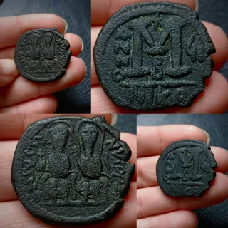 Moneda Bizantina Romana Antigua