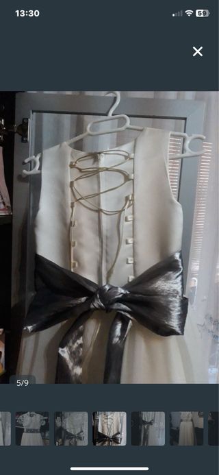 Vestido de Comunión Blanco Fino