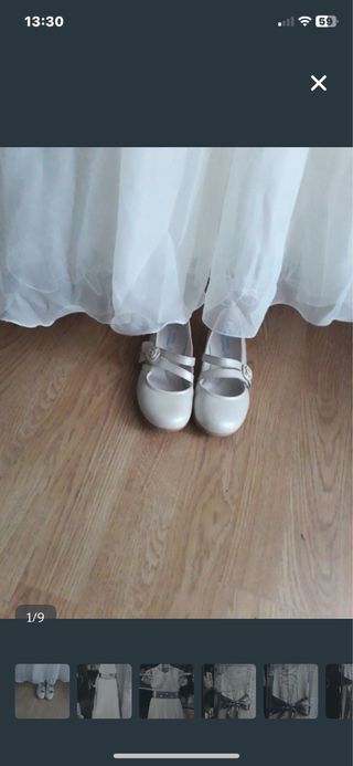 Vestido de Comunión Blanco Fino