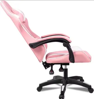 Silla Gaming Rosa Reclinable Cojín Lumbar