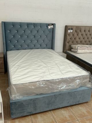 Cama doble 135x190 matrimonial + cabezal