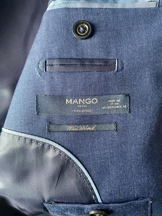 Traje Mango Man Slim Fit Azul Talla 40