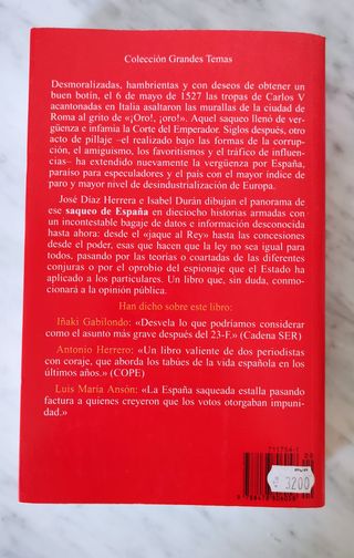 Libro El saqueo de España (Temas de hoy)