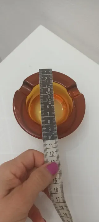 Posacenere vintage Murano ambra