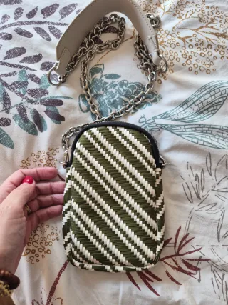 Bolsito Bimba y Lola verde y blanco