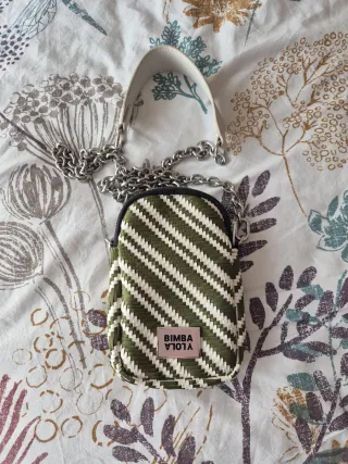 Bolsito Bimba y Lola verde y blanco