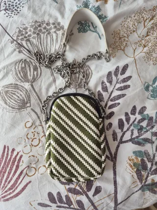 Bolsito Bimba y Lola verde y blanco