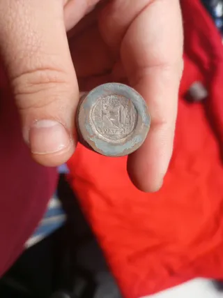 Pareja cuños Troqueles en bronce obolo Griego.