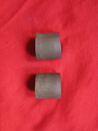 Pareja cuños Troqueles en bronce obolo Griego.