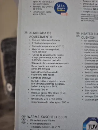 Cojín Eléctrico Calefactor Gris  marca Silvercrest