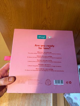 Álbum de fotos y 2 etiquetas de equipaje