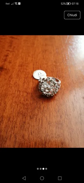 Anello con brillantini
