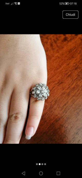 Anello con brillantini