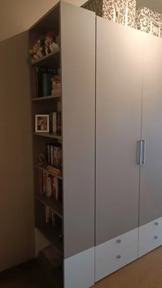 Comodino scrivania Sangiorgio bianco e beige