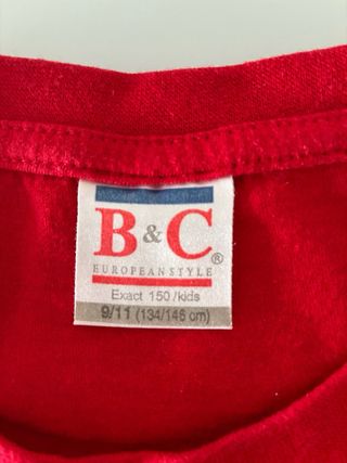 Camiseta unisex infantil roja