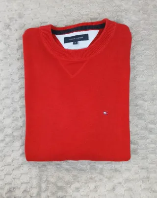Jersey Tommy Hilfiger Rojo Retro 90s Y2K