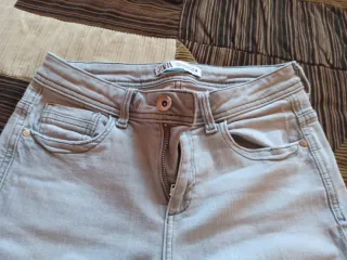 Pantalón Zara Gris Talla 38