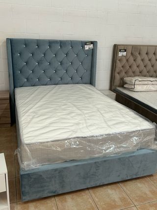 Cama doble 135x190 matrimonial + cabezal