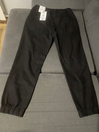 Pantalones Nuevos Negros Rotos Bershka - Talla M
