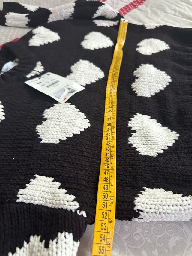 Jersey Corazones Negro y Blanco Talla XXS