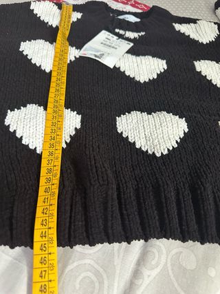 Jersey Corazones Negro y Blanco Talla XXS