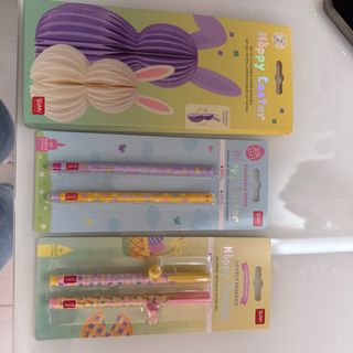 Canetas Legami Páscoa + Coelhos Decoração