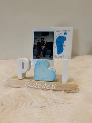 Porta fotos Dia do Pai com base