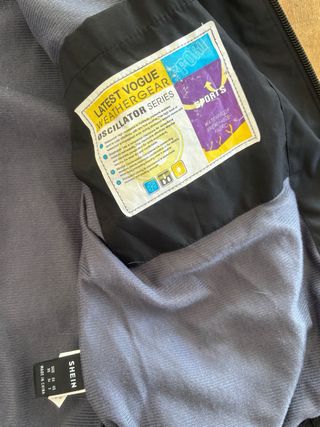 Chaqueta cortavientos impermeable ajustable XS