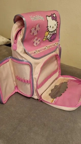 Mochila Escolar Hello Kitty Rosa