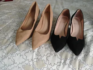 Lote 2 pares zapatos nube y negro