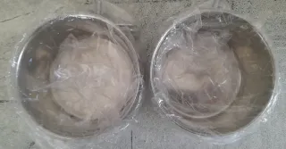 Set de dos cuencos de acero inoxidable aves