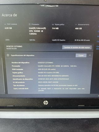 Portátil HP 250 G5 Gris