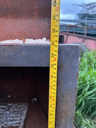 Chimenea de hierro rústica