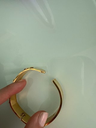 Pulsera Louis Vuitton Dorada y Marrón