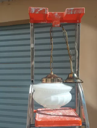 Lampada soffitto vetro opalino