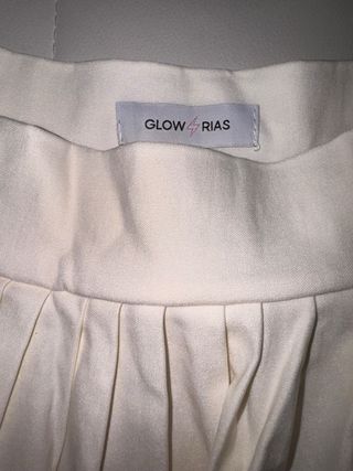 Minifalda de tablas blanca