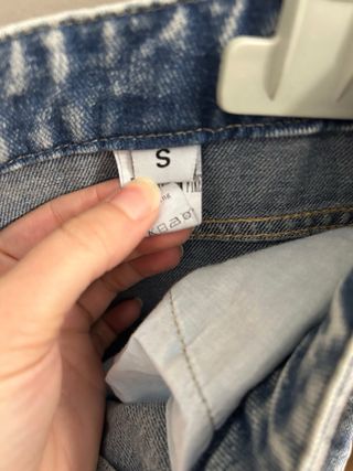 Falda vaquera larga efecto lavado | Talla S