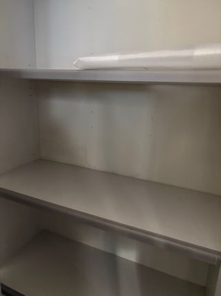 Armario Alto Despacho Gris y Blanco