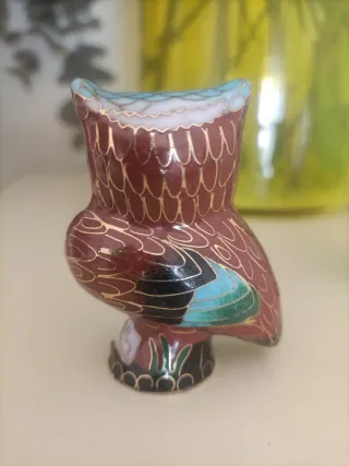 Coppia di gufi decorativi