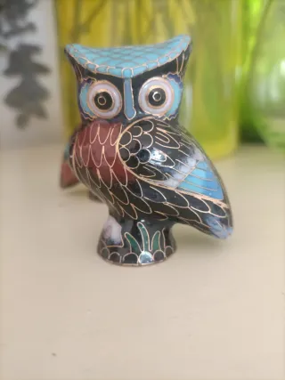 Coppia di gufi decorativi