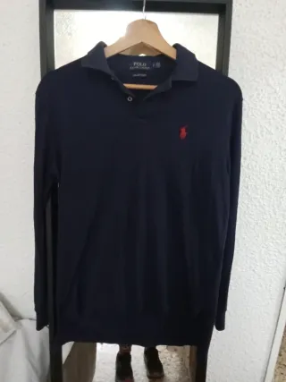 Polo Ralph Lauren Manga Larga Azul Hombre