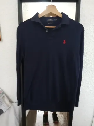 Polo Ralph Lauren Manga Larga Azul Hombre