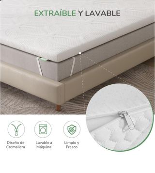 Novilla Topper Viscoelastico 140x190 5 cm Memory Foam