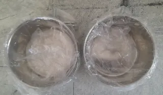 2 cuencos acero inoxidable para aves