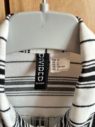 Camisa H&M Rayas Blancas y Negras