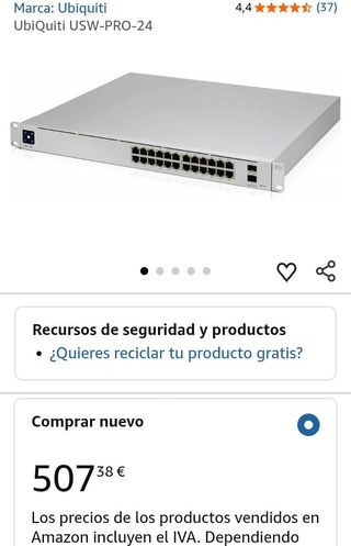 Switch L3 24P 10G SFP+ UniFi USW-PRO-24 Ubiquiti