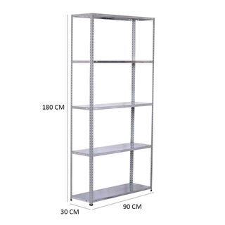 Estantería galvanizada 90x30x180 cm CatterHouse Nils Solid 180
