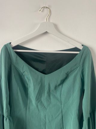 Blusa verde manga acampanada