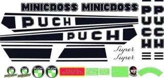 Juego de pegatinas Puch MINICROSS Super