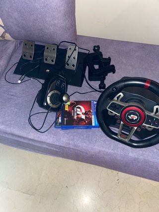 Volante de carreras con pedales y palanca